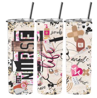 Nurse Life Tumbler: Brave.King.Angel