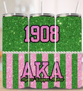 Alpha Kappa Alpha 1908 Skinny Tumbler