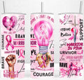 Breast Cancer Hope, Brave, Courage Tumbler