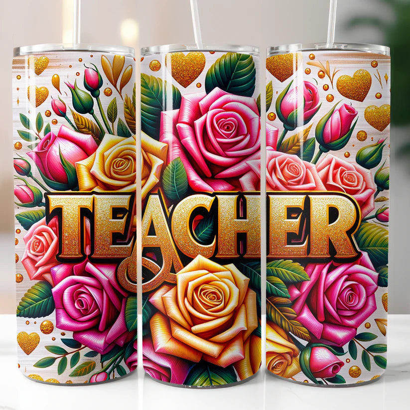 Teacher Flower Tumbler